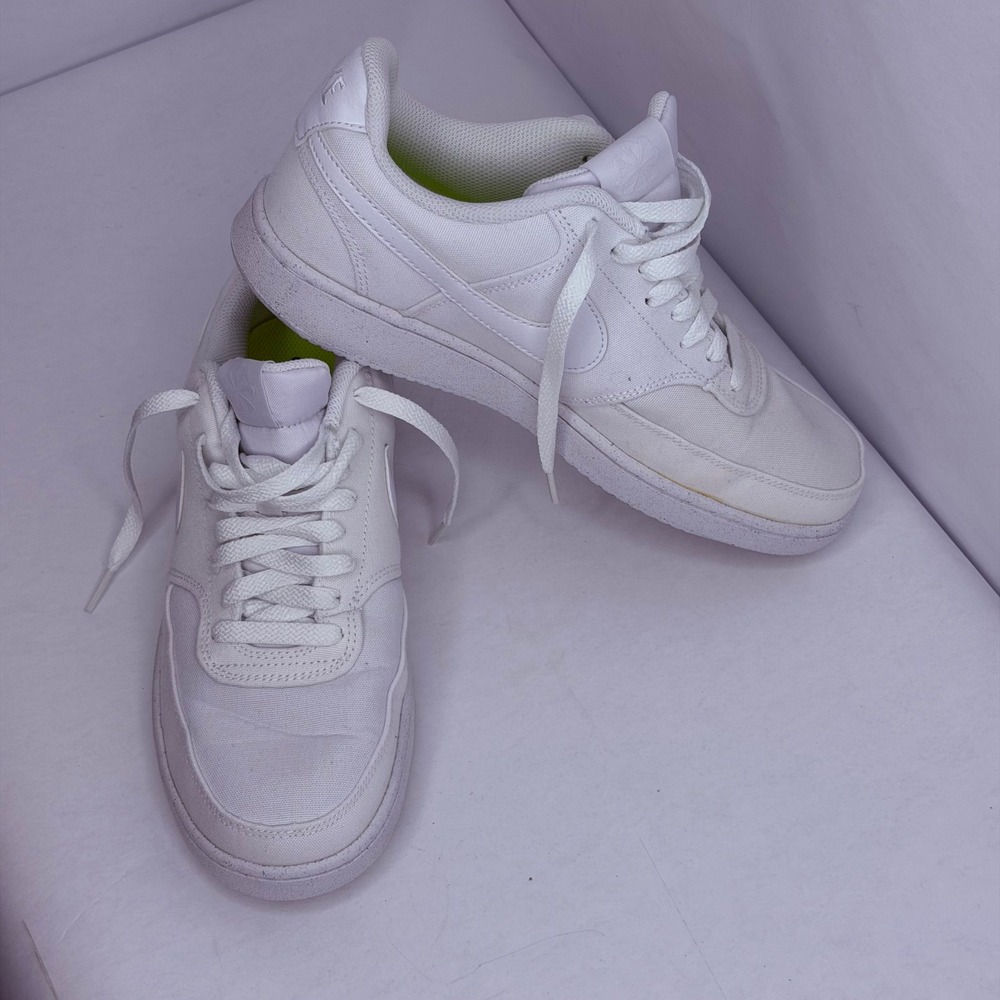 Nike Court Vision Low Canvas White Sneakers DJ6259-100 Womens 8.5 Mens 7